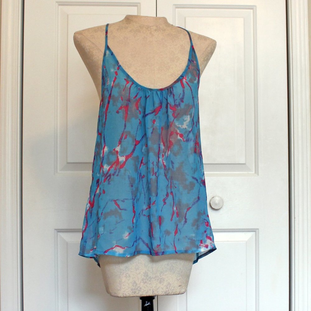 Rory Beca Sheer Tank Top with Open Back